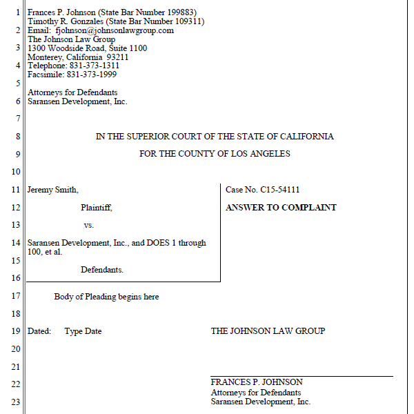 CalPleadings: California Pleading Templates For Word Word Automation